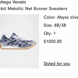 Bottega Veneta Abyss Silver Orbit Sneakers